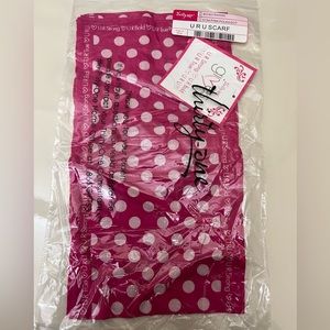 Thirty One Scarf “U R U” 46”Long x 6”W Color 015A Pink Polka Dot # 4074 NIP
